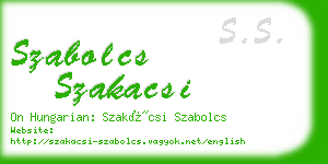 szabolcs szakacsi business card